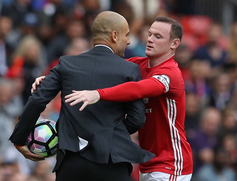 Tensione tra Guardiola e Rooney, col tecnico spagnolo che 